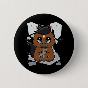 Thoroughbred Horse With Ribbon World Dyslexia Awar 2 Inch Round Button