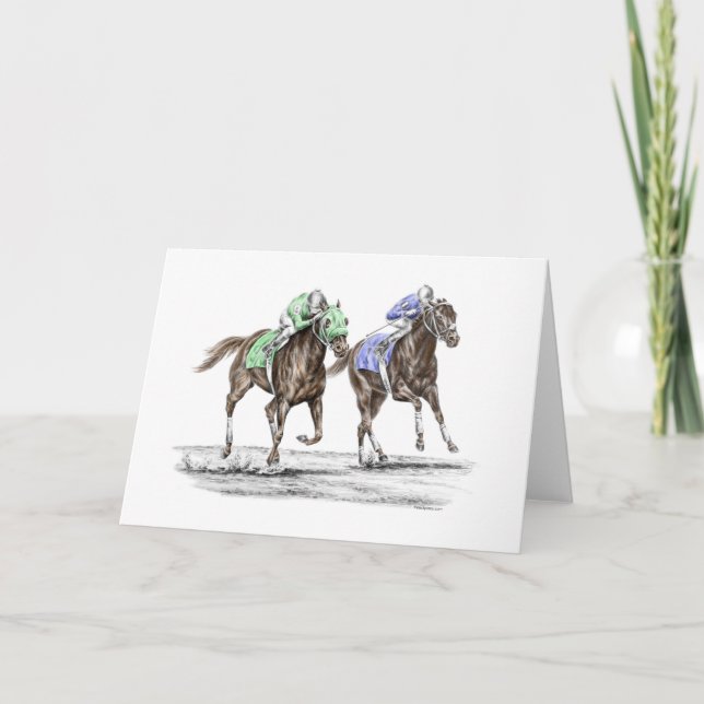 Thoroughbred Horses Racing Card (Front)