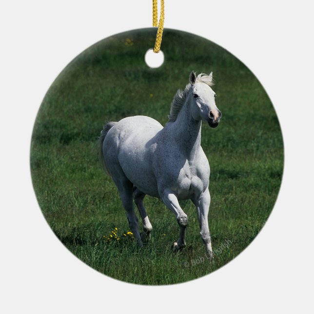 Thoroughbred Mare Ceramic Ornament (Front)