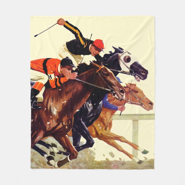 Thoroughbred Race Fleece Blanket (Front)