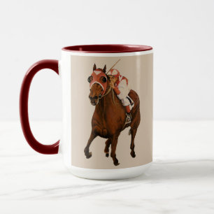 Thoroughbred Racehorse Wins Classic Race Mug