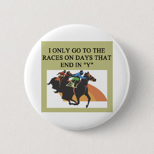 thoroughbred racing lovers 2 inch round button