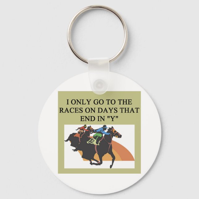 thoroughbred racing lovers keychain (Front)