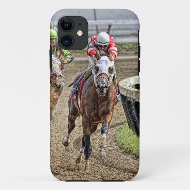 Thoroughbred Rounding Last Turn Case-Mate iPhone Case (Back)