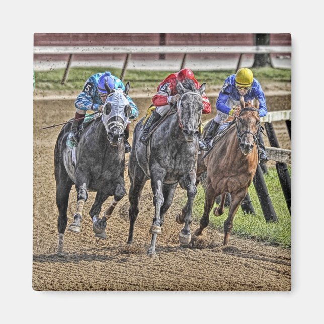 Thoroughbred Square Magnet (Front)