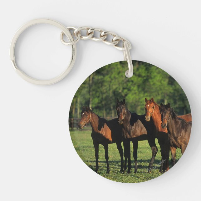 Thoroughbred Yearlings Keychain (Front)