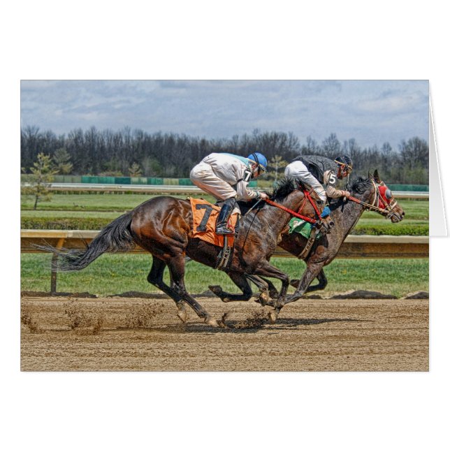 Thoroughbreds Close Race Card (Front Horizontal)