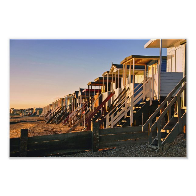 Thorpe Bay Beach Huts Essex England Photo Print (Front)