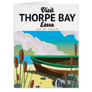 Thorpe bay Essex Seaside travel poster.