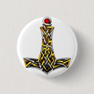 Thor's Hammer 1 Inch Round Button