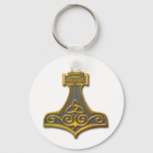 Thor's Hammer-gold Keychain