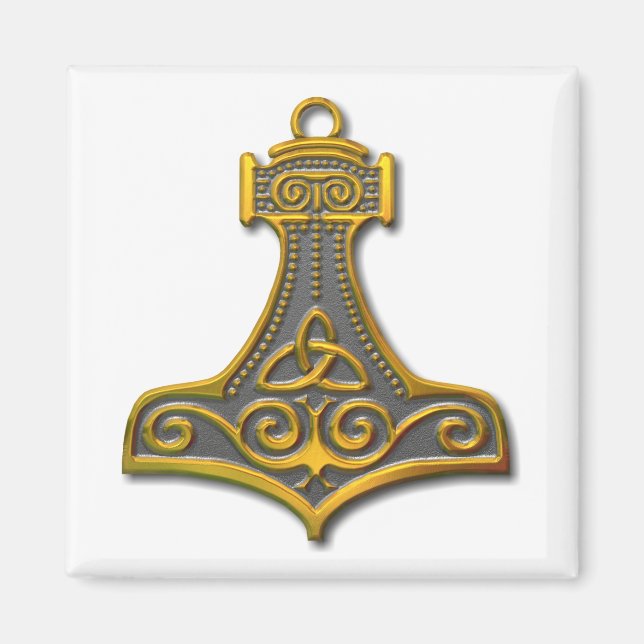 Thor's Hammer-gold Magnet (Front)