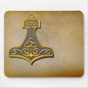 Thor's Hammer_Gold Mouse Pad