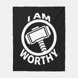 Thor's Hammer - I Am Worthy Fleece Blanket