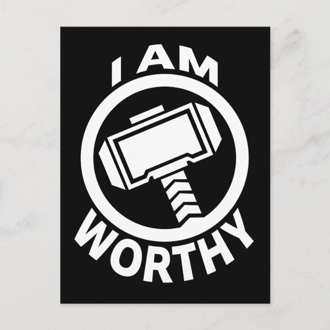 Thor's Hammer - I Am Worthy Postcard (Front)