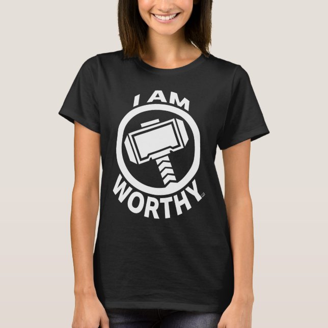 Thor's Hammer - I Am Worthy T-Shirt (Front)