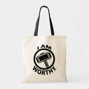 Thor's Hammer - I Am Worthy Tote Bag
