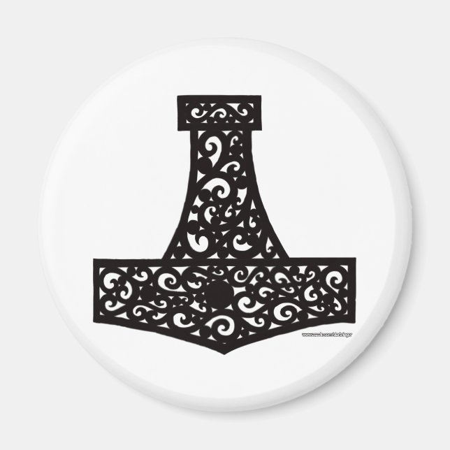 Thors Hammer in Black Magnet (Front)
