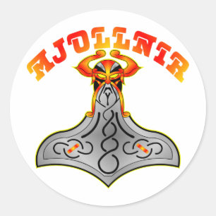 Thor's Hammer Mjollnir Classic Round Sticker