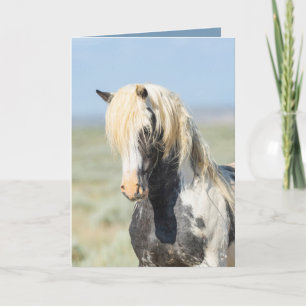 Thor's Light Portrait Wild Horse Greeting Card