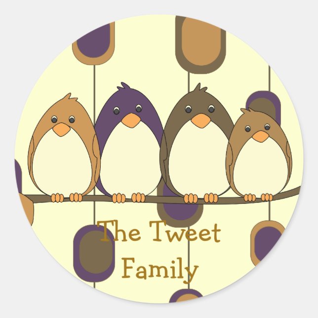 Those Bids Mod in Autumn Classic Round Sticker (Front)