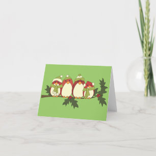 Those Birds in Winter Holiday Card