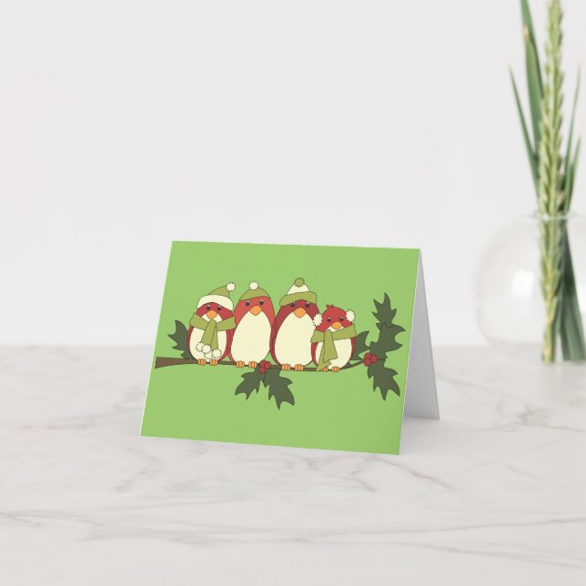 Those Birds in Winter Holiday Card (Front)