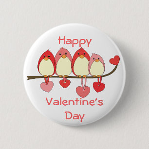 Those Birds On Valentines DAy 2 Inch Round Button