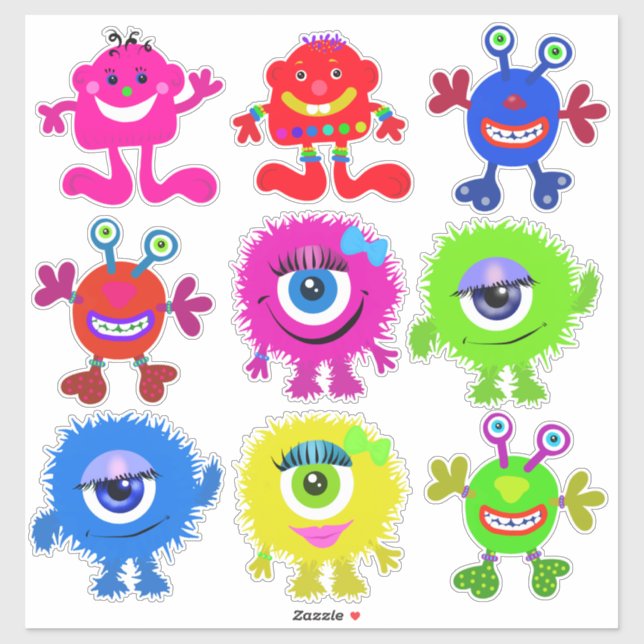 Those Colourful and Cute One Eyed Monsters (Sheet)