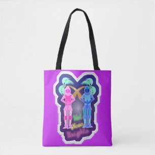 Those Hot Neon Knights Tote Bag