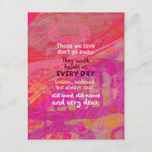Those We Love Don’t Go Away Postcard
