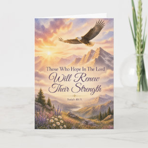 Those Who Hope In The Lord Watercolor Scripture  Card