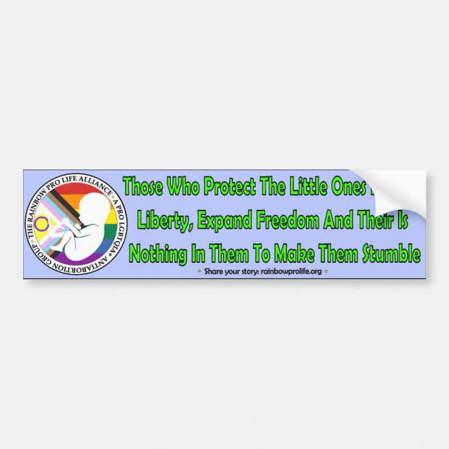 Those Who Protect The Little Ones Bumper Sticker (Front)