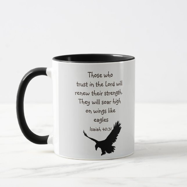 Those who trust in the Lord Scripture Inspiration Mug (Left)