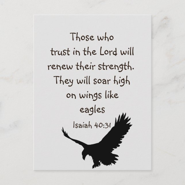 Those who trust in the Lord Scripture Inspiration Postcard (Front)