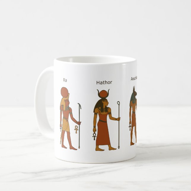 Thoth- Anubis- Hathor and Ra  Coffee Mug (Front Left)