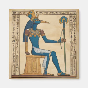 Thoth, Egyptian God. Emerald Tablets.  Magnet