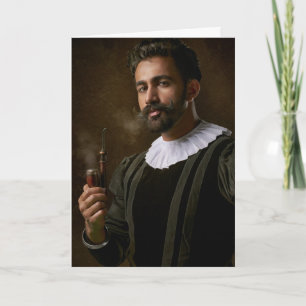 THOU ART SMOKING HOT COLONIAL MAN BIRTHDAY CARDS