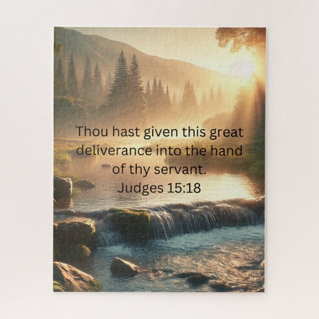 Thou Hast Given Deliverance Inspirational Puzzle (Vertical)