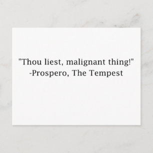 Thou Liest! Postcard