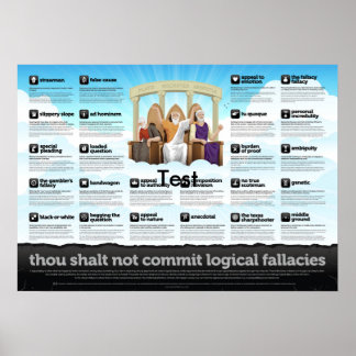Thou shall not commit logical fallacies poster