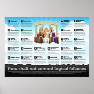 Thou shall not commit logical fallacies poster