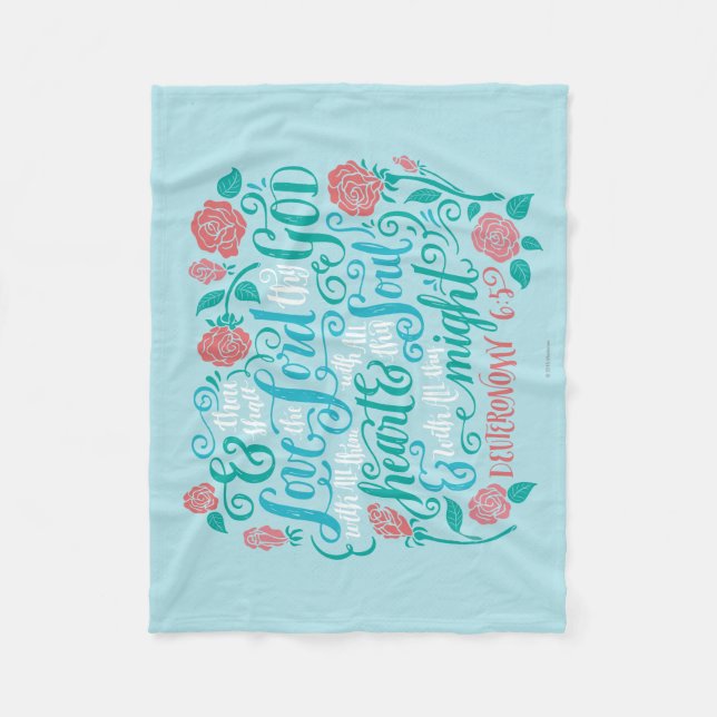 Thou Shalt Love the Lord thy God Fleece Blanket (Front)