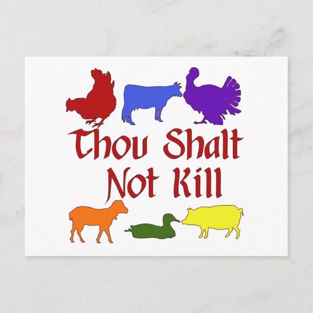 Thou Shalt Not Kill Postcard (Front)