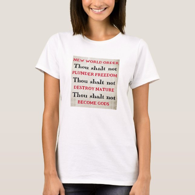 Thou Shalt Not (light) T-Shirt (Front)