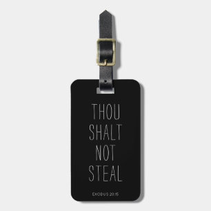 Thou Shalt Not Steal Religious Luggage Protection Tag
