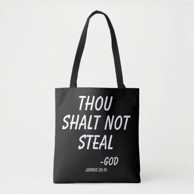 Thou shalt not steal tote bag (Front)