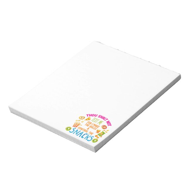 Thou Shalt Not Test Me For I Make The Rules  Notepad (Rotated)
