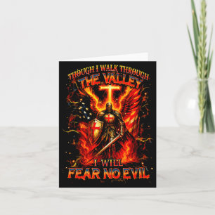 Though I Walk The Valley I Will Fear No Evil Quote Card