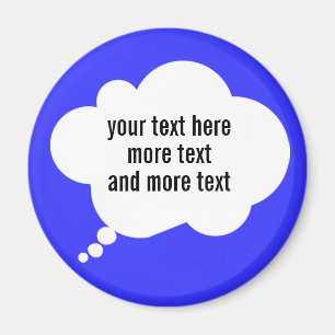 thought bubble ballon custom words magnet